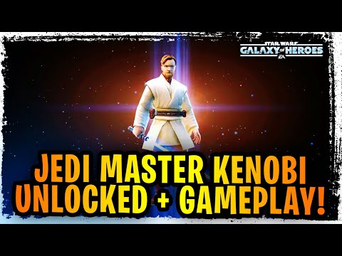 JEDI MASTER KENOBI UNLOCKED + GAMEPLAY INITIAL TESTING! Full Auto Rey + Kylo and Solo SEE!  | SWGoH
