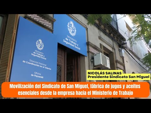 Movilización del Sindicato de San Miguel, audiencia que procura reintegrar un trabajador