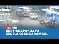 Detik Detik Kecelakaan Bus Harapan Jaya Nyelonong Tabrak Motor Mobil Dan Rumah Di Kediri