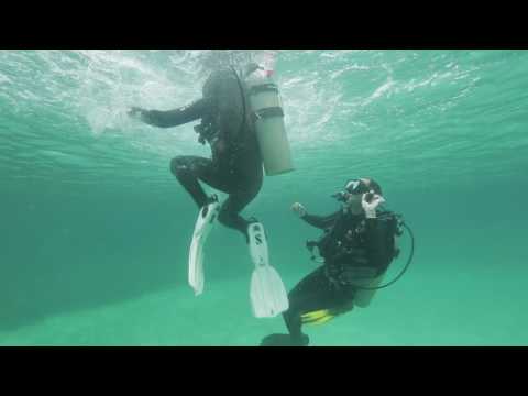 Rescue Exercise 2, Panicked Diver, making contact using the underwater approach
