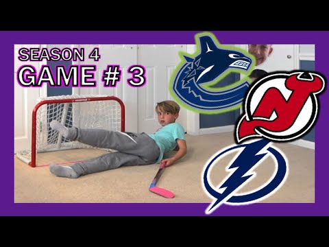 KNEE HOCKEY SEASON 4 - GAME # 3 - DEVILS / CANUCKS / LIGHTNING - QUINNBOYSTV