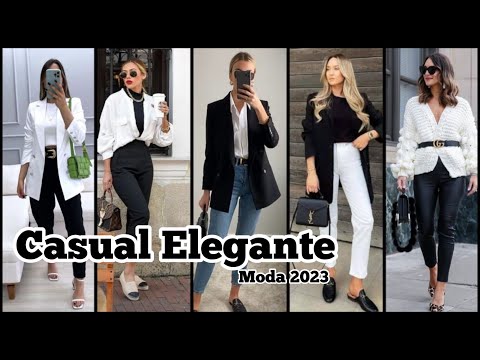 OUTFITS 23 CÓMO VESTIR CASUAL PERO ELEGANTE LOOKS MODERNOS FINOS Y SENCILLOS Tendencias 2023 MUJER
