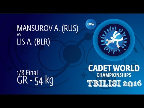 1/8 GR - 54 kg: A. MANSUROV (RUS) df. A. LIS (BLR) by TF, 8-0