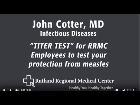 Titer Test for  Rutland Regional Medical Center Employees