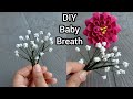 DIY Baby Breath Flower How To Make Baby Breath At Home Easy Gypsophila Bunch Making