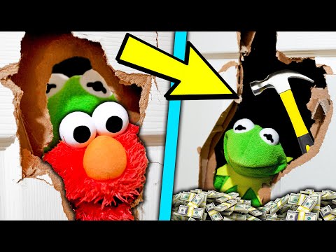 Kermit The Frog and Elmo's $1,000,000 Hole in the Door!