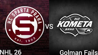 HC Sparta Praha vs HC Kometa Brno | Golman Fails (NHL 26 / PS5)