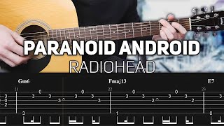 Radiohead - Paranoid Android (Guitar lesson with TAB)