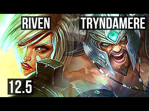 RIVEN vs TRYNDA (TOP) | 3/0/11, 900+ games, Rank 8 Riven, 1.0M mastery | KR Grandmaster | 12.5