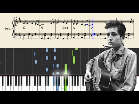 Blowing In The Wind - Bob Dylan piano tutorial