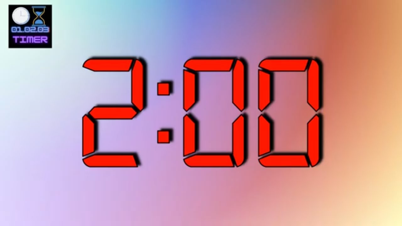 2 Minutes Countdown timer🎶 + tik tok 〰️+ Alarm ⏰Bells🔔