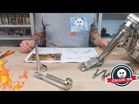 Build The Terminator T-800 Issue 98 - Continue Building The Lower Left Leg & Foot! (Speed Build)