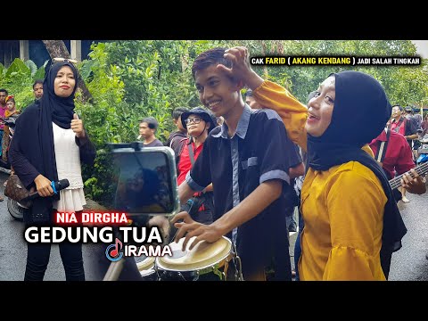 GEDUNG TUA - NIA DIRGHA || SERUNYA LINDA RISMA SAAT NGERJAIN AKANG KENDANG CAK FARID IRAMA INDONESIA
