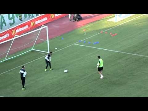 Προθέρμανση Παναγή πριν τον αγώνα με τη Νέα Σαλαμίνα #2