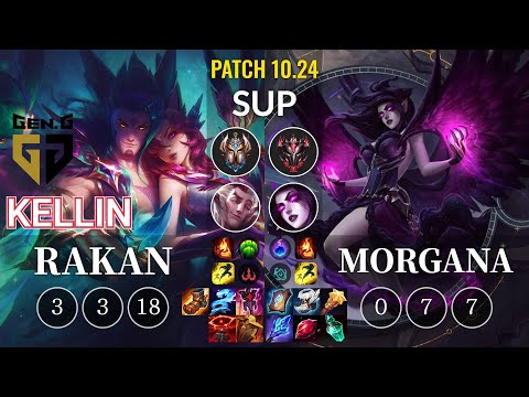 GEN Kellin Rakan vs Morgana Sup - KR Patch 10.24