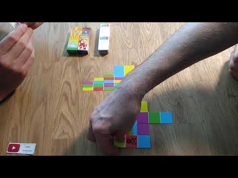 HUE - two player playthrough - pack o gum card abstract board game area control * Amass Games * HD - YouTube
