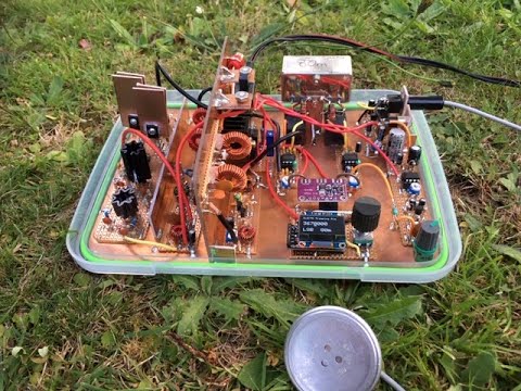Homebrew 80m Portable SSB Rig Operation in the Back Yard
