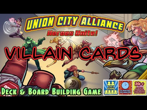 Anatomy of a Villain Card Tutorial Union City Alliance Heroes Unite Coop/Solo Superhero Board Game