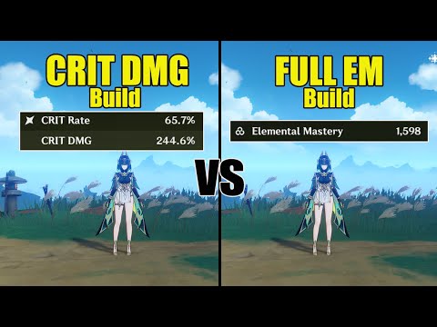Nefer FULL EM vs CRIT DMG Build - BEST Nefer Build // Genshin impact