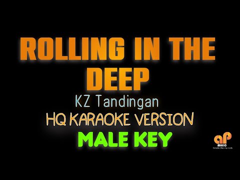 ROLLING IN THE DEEP - Adele  |  KZ Tandingan HQ KARAOKE VERSION  |   MALE KEY