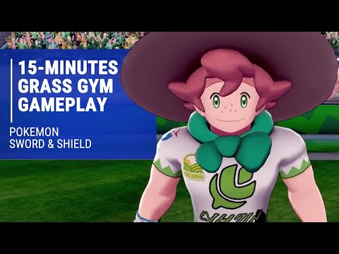 Pokemon Sword & Shield - 15-Minutes of Battling in the Grass Gym
