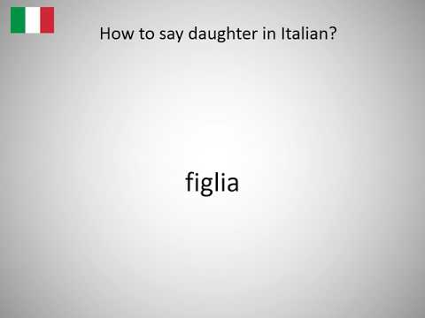 How to say daughter in Italian?