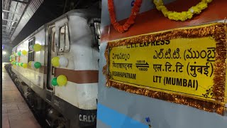 INNAUGURAL RUN BRAND NEW LHB COACHES 18519 VSKP-LTT EXPRESS FROM VSKP