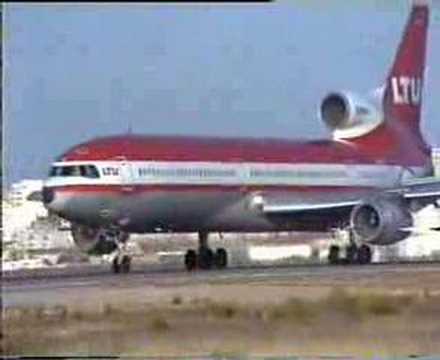 LTU L-1011 taking off from Faro, Portugal