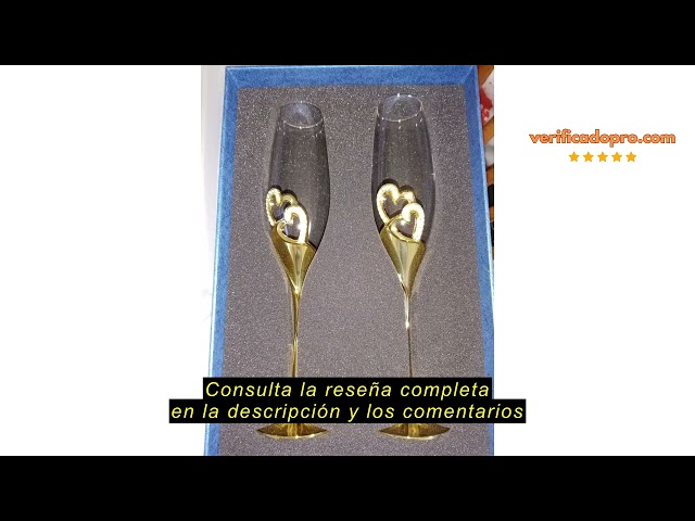 Vídeo relacionado con Sziqiqi Un Par De Copas De Champaña Copa Del Vino Tinto Copa Copas Como Regalo De Boda En Forma De Corazón, Plata
