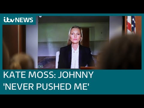 Kate Moss denies Amber Heard's claim Johnny Depp pushed her down the stairs | ITV News