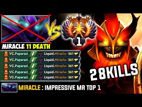 Miracle Vs Top 1 Paparazi - Even Miracle Died 11 Times When Top 1 Rank Pick Mars Dota 2