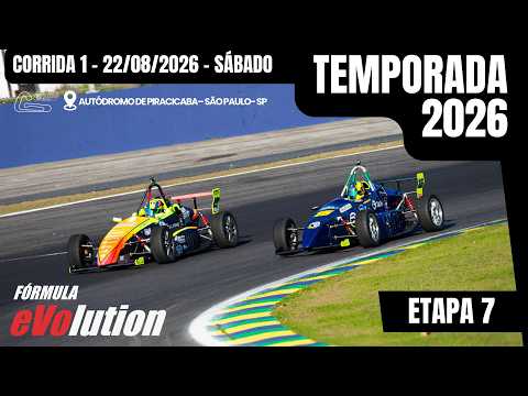 Etapa 7 - 2026 - FÓRMULA EVOLUTION - Corrida 1 - Piracicaba/ECPA - AO VIVO