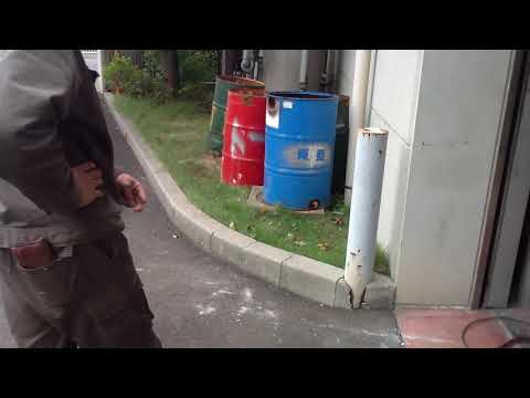 電動木製ガレージドア「ウッデイ」防火設備EB(遮炎性能)タイプ　防火実験(日本ドアコーポレーション株式会社)