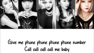 Tahiti - Phone Number Rom/Han Lyrics
