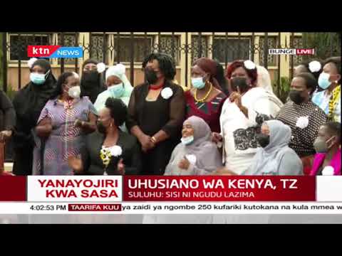 Kenyan female MPs brace heavy rainfall in Kenya's capital to bid farewell to President Samia Suluhu