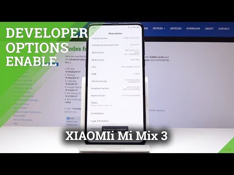 XIAOMIi Mi Mix 3 Developer Options / Unlock XIAOMI Developer Mode