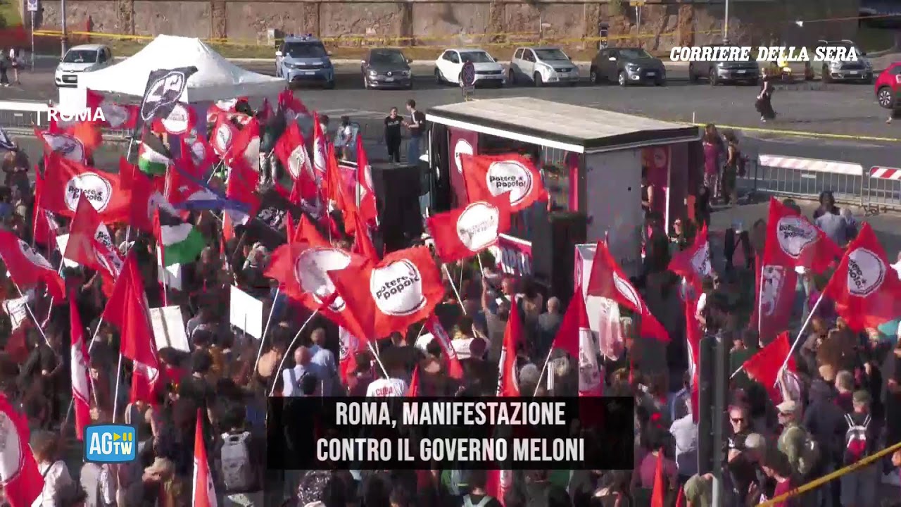 Roma, manifestazione contro il governo Meloni