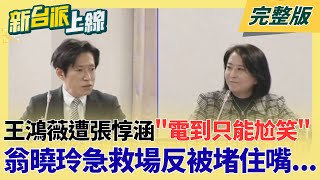 政院新戰神張惇涵「電爆藍委」！王鴻薇踢鐵板尬笑 翁曉玲急救場反被