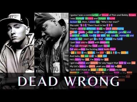 The Notorious B.I.G. & Eminem - Dead Wrong | Lyrics, Rhymes Highlighted