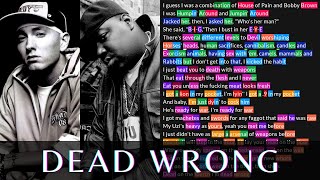 The Notorious B.I.G. &amp; Eminem - Dead Wrong | Lyrics, Rhymes Highlighted