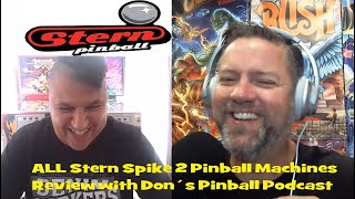 ALL Stern Spike 2 Pinball Machines Review with Don´s Pinball Podcast