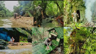 Full video: 20 days of survival, setting up tents, finding food, surviving alone in the forest.