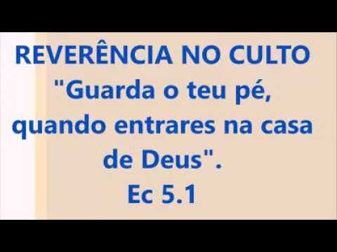 REVERÊNCIA NO CULTO