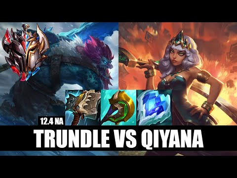 Trundle Top/Mid vs Qiyana Grandmaster/Challenger NA 12.4
