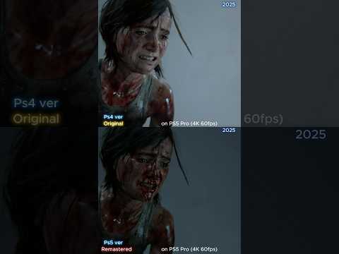 THE LAST OF US 2 PS5 PRO Original vs Remastered Graphics Comparison #thelastofus2 #ps5pro #shorts