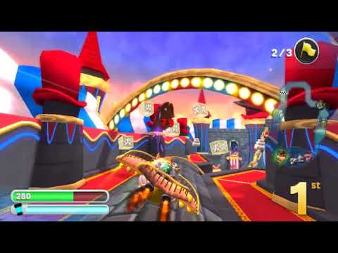 Skylanders: Superchargers racing Part 1: Hammer Slam Bowser and Clown Cruiser