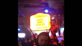 Bottled Blonde nightclub in Dallas bday champagne show