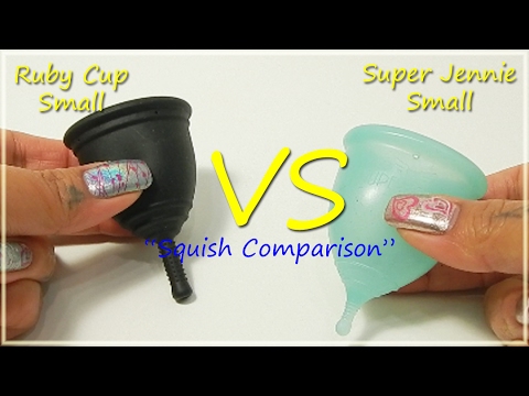 Ruby Cup Sm vs Super Jennie Sm "Squish" - Menstrual Cup