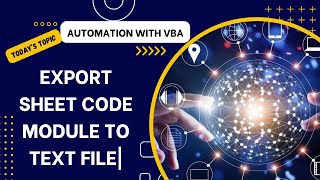 Export Sheet Code Module to Text File|Rollback vba code to original version
