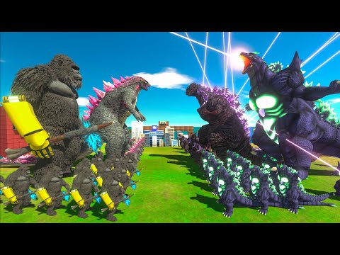 What If Growing GODZILLA EVOLVED x KONG 2024 VS NEW SUPER GODZILLA x SHIN GODZILLA - EPIC BATTLE